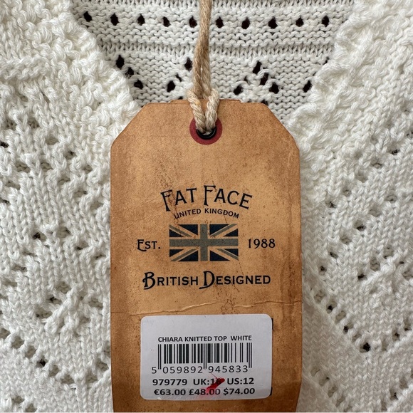 Fat face knitted short sleeved top *NWT* - Picture 5 of 6